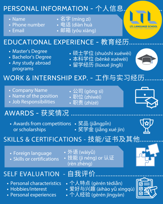 CV in Cinese